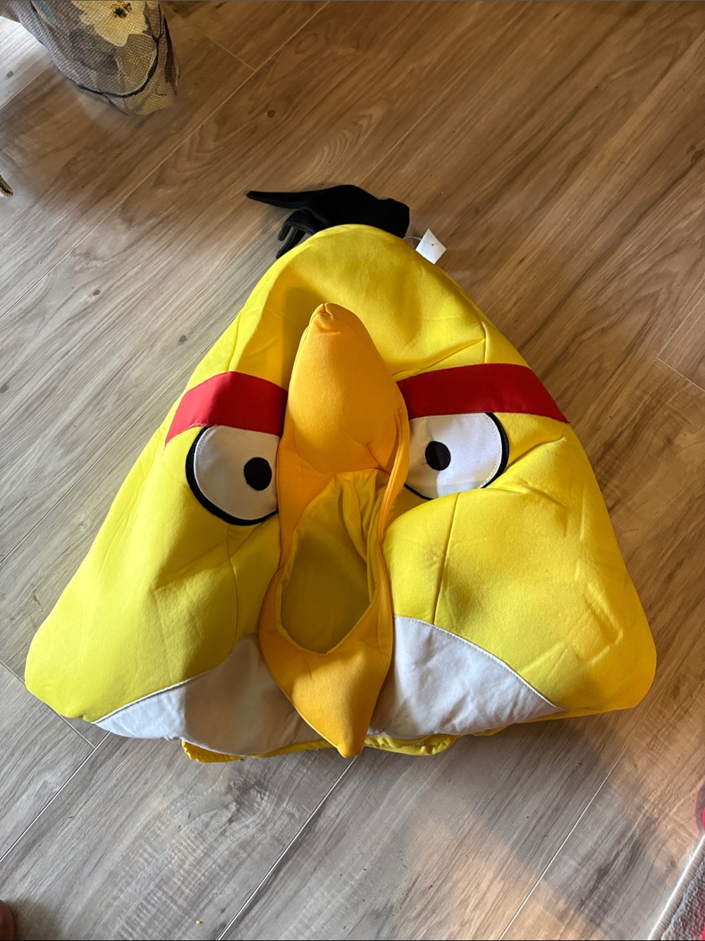 Yellow Angry Bird Costume Hood - Red, White & Black Accents